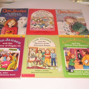 David A Adler CAM JANSEN Set of 6 Mystery books~School Play Mystery, Television+